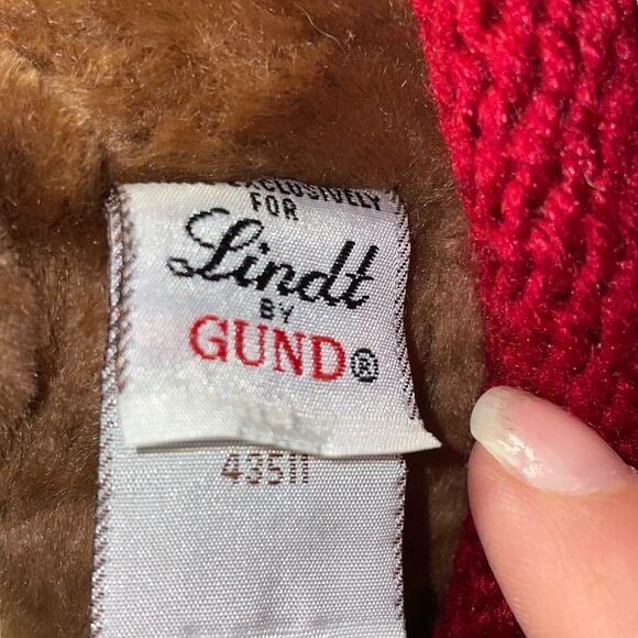 Gund Plush Teddy Bear Sweater Lindt Stuffed Animal Nursery Decor Baby Shower 9” - Picture 6 of 10